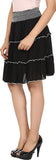 Antistreet Printed, Self Design, Solid Women's Regular Black Skirt