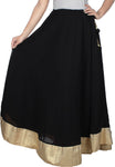 Antistreet Printed, Self Design, Solid Women's Regular Black Skirt