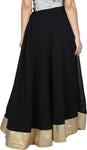 Antistreet Printed, Self Design, Solid Women's Regular Black Skirt