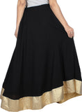 Antistreet Printed, Self Design, Solid Women's Regular Black Skirt