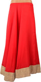 Sharleez Solid Women's A-line Red Skirt