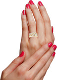 Demira Jewels Special Diva Yellow Gold Diamond 14 K Ring