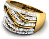 Demira Jewels Special Diva Yellow Gold Diamond 14 K Ring
