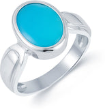 G-Luck Silver Turquoise NA K Ring