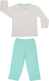 Mom and Kid Baby Girl's Printed Green Top & Pyjama Set