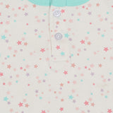 Mom and Kid Baby Girl's Printed Green Top & Pyjama Set