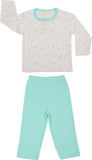 Mom and Kid Baby Girl's Printed Green Top & Pyjama Set