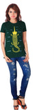 One For Blue Animal Print Women's Round Neck T-Shirt