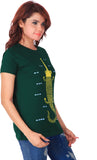 One For Blue Animal Print Women's Round Neck T-Shirt