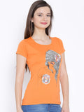 Oner Casual Short Sleeve Printed Women's Top