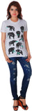 One For Blue Animal Print Men's Round Neck T-Shirt