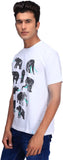One For Blue Animal Print Men's Round Neck T-Shirt
