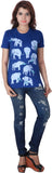 One For Blue Animal Print Men's Round Neck T-Shirt