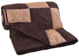 Sapatos Checkered Single Quilts & Comforters Brown & Beige