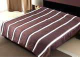 Sapatos Striped Single Quilts & Comforters Brown & White