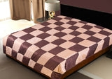 Sapatos Checkered Single Quilts & Comforters Brown & Beige