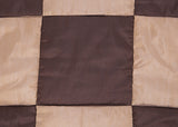 Sapatos Checkered Single Quilts & Comforters Brown & Beige