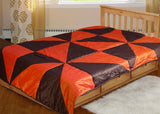 Sapatos Abstract Single Quilts & Comforters Maroon & Gold