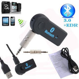 Spycom Wireless 3.5mm Bluetooth Audio Music Receiver with Mic Handsfree Stereo Output Car Kit