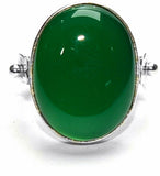 Manirathnum Green Onyx Gemstone Silver Ring Sterling Silver Onyx Brass NA K Ring