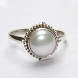 Manirathnum Pearl Gemstone Silver Ring Sterling Silver Pearl Brass NA K Ring