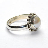 Manirathnum Pearl Gemstone Silver Ring Sterling Silver Pearl Brass NA K Ring