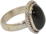 Manirathnum Manirathnum Black Star Gemstone Silver Ring Sterling Silver NA Brass NA K Ring