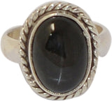Manirathnum Manirathnum Black Star Gemstone Silver Ring Sterling Silver NA Brass NA K Ring