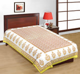 Shop Rajasthan Cotton Floral Single Bedsheet