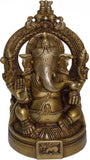 Radhika's World of Crafts Ganesha with Prabhavali Showpiece  -  19 cm
