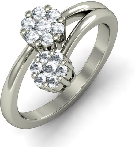 BlueStone The Diva White Gold Diamond 18 K Ring