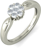BlueStone The Tahira White Gold Diamond 18 K Ring