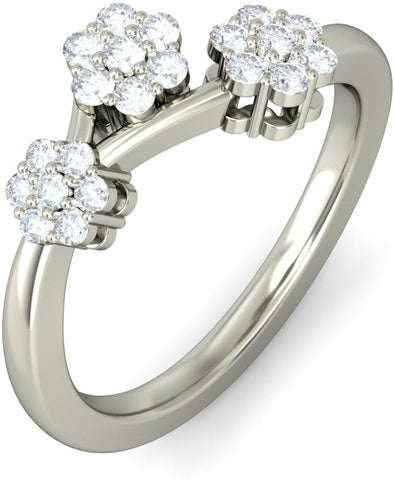 BlueStone The Isabel White Gold Diamond 18 K Ring