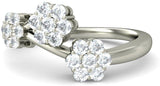BlueStone The Isabel White Gold Diamond 18 K Ring
