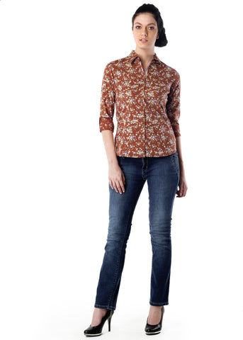 Bombay High Women's Printed Formal Shirt