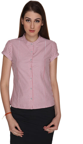 Bombay High Women's Checkered Formal Shirt