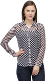Colors Couture Women's Geometric Print Formal Shirt