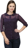 ColorsCo Women's Polka Print Formal Shirt