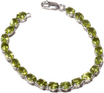 Be You Sterling Silver Peridot Rhodium Tennis Bracelet