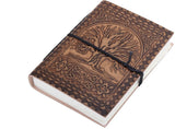 Store Indya Hand Crafted Embossed Leather Diary with Celtic Patterns Regular Journal Hard Bound