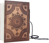 Store Indya Hand Crafted Embossed Leather Diary with Celtic Patterns Regular Journal Hard Bound