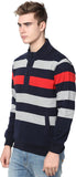 Mudo Full Sleeve Striped Men's Sweatshirt