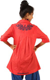 INDRICKA Casual Roll-up Sleeve Solid Women's Top