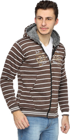 Wajbee Full Sleeve Striped Men's Sweatshirt