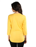 Wajbee Casual 3/4 Sleeve Solid Women's Top