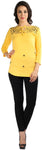 Wajbee Casual 3/4 Sleeve Solid Women's Top