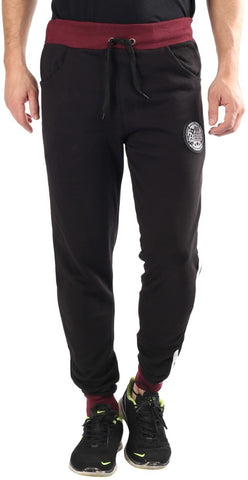 Wajbee Solid Men's Black Track Pants