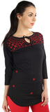 Wajbee Casual 3/4 Sleeve Solid Women's Top
