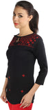 Wajbee Casual 3/4 Sleeve Solid Women's Top