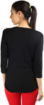 Wajbee Casual 3/4 Sleeve Solid Women's Top